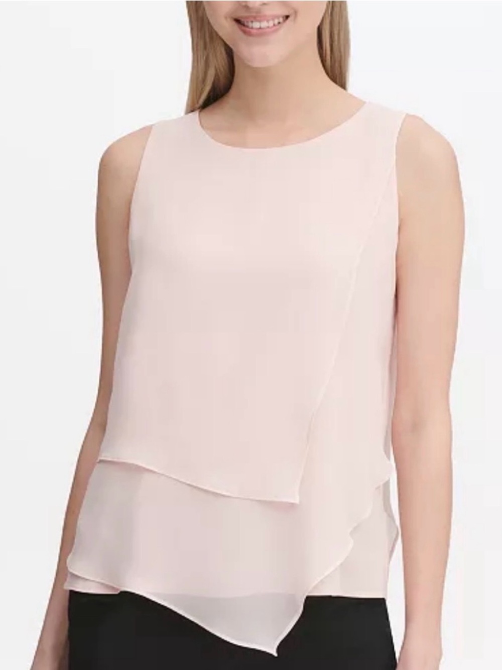 Calvin Klein Layered Sleeveless Camisole - Light Pink